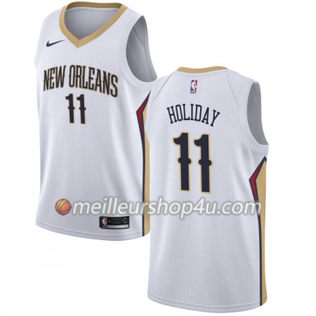 Maillot Basket Homme New Orleans Pelicans Jrue Holiday 11 Nike 2017-18 Blanc Swingman